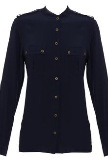 Club Monaco Kaya Silk Military Shirt - Lyst