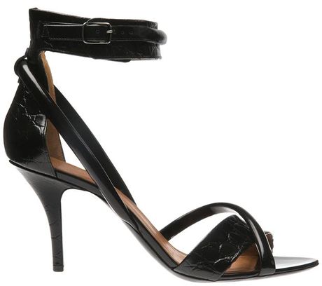 Givenchy Leather Mid-heels with Strap Detail in Black | Lyst