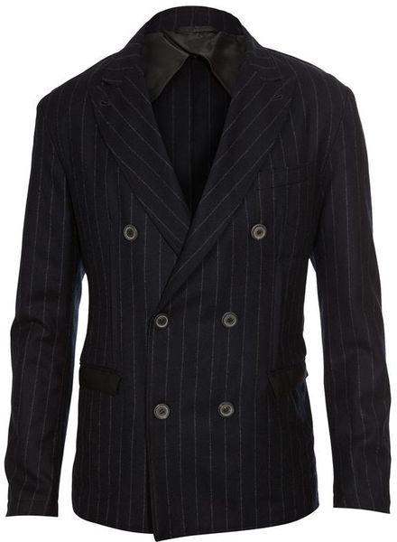 Lanvin Doublebreasted Virgin Wool Jacket in Blue for Men (navy) - Lyst