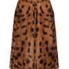 Rochas Hyena Spotted Calf Hair Skirt in Beige (camel) - Lyst