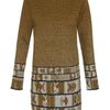 Suno Printed Wool and Cottonblend Knit Dress in White (brown white)