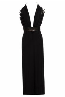 Yasmin Kianfar Silk Georgette Dress with Structured Pleated Bust - Lyst