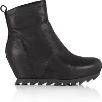 Low Wedge Ankle Boot with Saw Sole 