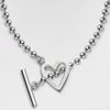 Gucci Sterling Silver Toggle Heart Necklace in Silver - Lyst