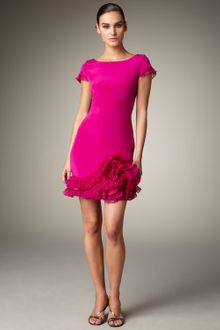 Notte By Marchesa Ruffled-trim Sheath Dress - Lyst