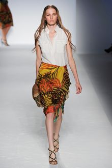 Alberta Ferretti Spring 2012 Multi Printed Sarong Skirt - Lyst