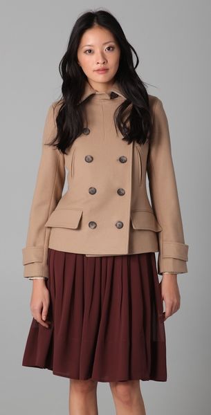 Club Monaco Lori Short Pea Coat - Lyst
