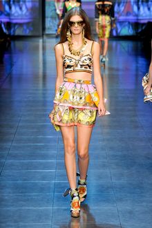D&G Spring 2012 Scarf Wrapped Wedges - Lyst
