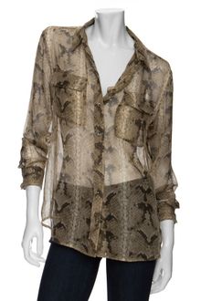 Equipment Python Print Chiffon Shirt - Lyst