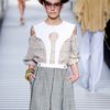 Fendi Spring 2012 Multicolor Knee Lenght Dress With White Oversized Collar in Multicolor - Lyst