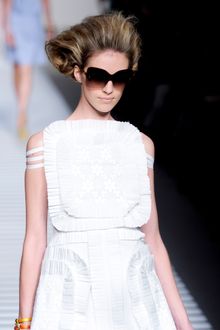 Fendi Spring 2012 Apron-front Off-The-Shoulder Top - Lyst