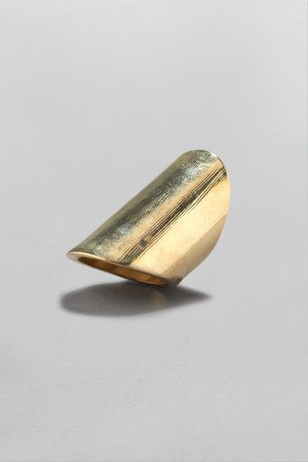 French Connection Brushed Metal Statment Ring - Lyst