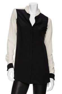 Joseph Colorblock Tuxedo Blouse - Lyst