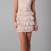 Rebecca Taylor Halter Dress with Lace Detail in Beige - Lyst