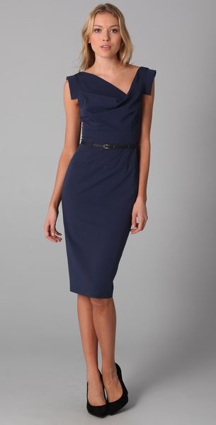 Black Halo Jackie O Dress in Blue (midnight) - Lyst
