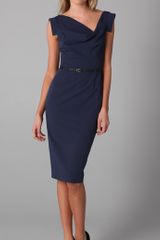 Black Halo Jackie O Belted Dress