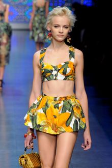 Dolce & Gabbana Spring 2012 Vegetable Print Bra Top - Lyst