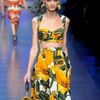 Dolce & Gabbana Spring 2012 Vegetable Print Bustier Top in Yellow - Lyst