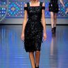 Dolce & Gabbana Spring 2012 Black Embellished Peep Shoulder Cocktail Dress in Black - Lyst