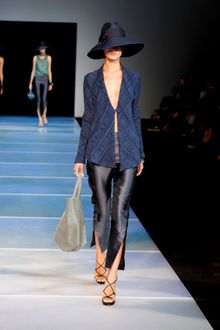 Giorgio Armani Spring 2012 High Heel Platform Strappy Sandals In Black - Lyst