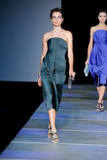 Giorgio Armani Spring 2012 High Heel Platform Strappy Sandals In Grey - Lyst