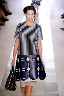 Marni Spring 2012 Black And Beige Leather Tote - Lyst