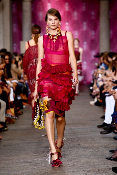 Missoni Spring 2012 Ruffled Multicoloured Fan in Multicolor - Lyst