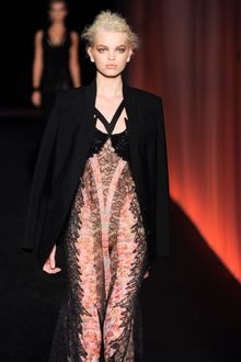 Roberto Cavalli Spring 2012 Peaked Lapel Black Jacket - Lyst