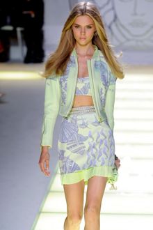 Versace Spring 2012 Pastel Bandeau Top with Print - Lyst
