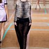 Versus Spring 2012 Crew Neck Sheer Striped Long Sleeve Top in Gray - Lyst