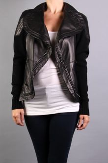 Yigal Azrouel Leather Jacket with Chain - Lyst