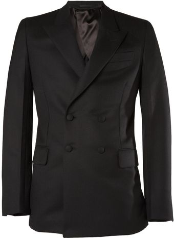Yves Saint Laurent Double-breasted Jacquard Suit Jacket - Lyst