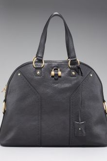 Yves Saint Laurent Oversize Muse Satchel, Black - Lyst