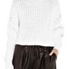 Alexander Wang Cottonblend Ribbed Rollneck Sweater in White - Lyst