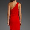 Haute Hippie Once Sleeve Shirred Dress in Red (lipstick) - Lyst