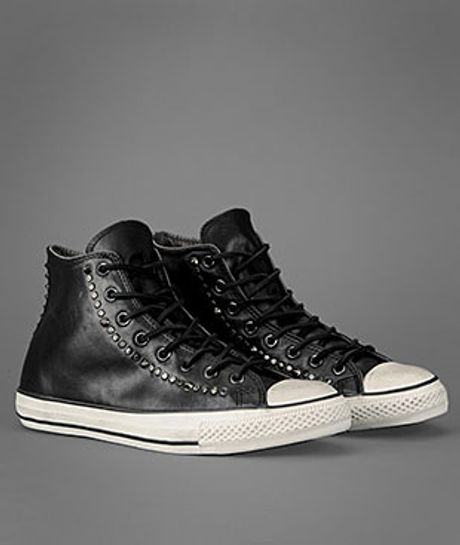John Varvatos Chuck Taylor Studded Hightop in Silver for Men (black) - Lyst