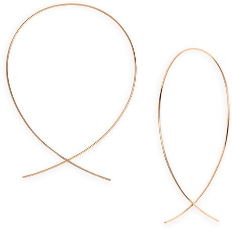 Lana Jewelry Large Upside Down Hoop Earrings in Gold (rose gold) - Lyst