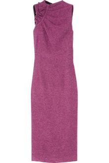L'Wren Scott Ruched Silk-tweed Dress - Lyst