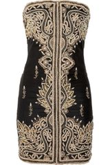 Manoush Embellished Silk Strapless Dress