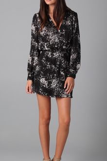 Parker Silk Faux Wrap Dress - Lyst