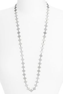 Tory Burch Mini Clover Chain Necklace - Lyst