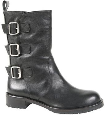 DKNY Dkny Noelle Multiple Buckled Leather Calf Boot, Black - Lyst