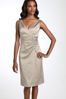 Donna Ricco Stretch Satin Sheath Dress - Lyst