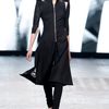 Gareth Pugh Spring 2012 Black Long Zipped Cut Out Coat With High Collar in Black - Lyst