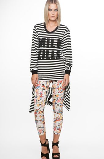 Jeremy Scott Milk Kills Hanging Tee in Black/white - Lyst