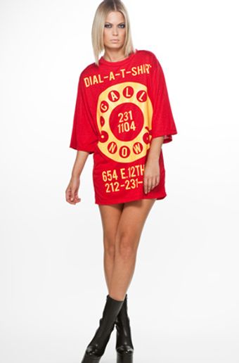 Jeremy Scott Dial Big Tee in Red - Lyst