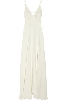 Max Azria Laser-cut Silk-crepe Gown - Lyst