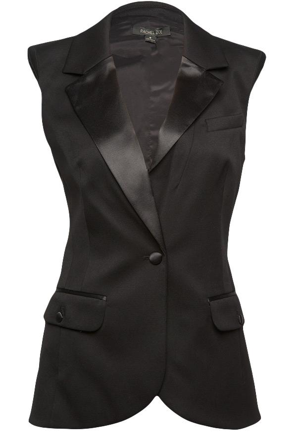 Rachel Zoe Vivien Tux Vest In Black Lyst