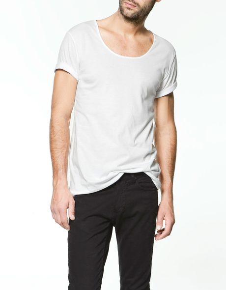 Zara Deluxe T-shirt in White for Men | Lyst