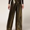 Asos Palazzo Trousers In Gold Metallic Jacquard in Gold - Lyst